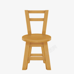 实木木制椅子矢量图素材