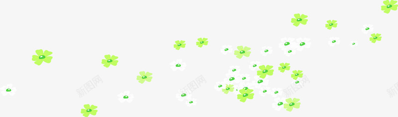 绿色梦幻漂浮花朵装饰png免抠素材_新图网 https://ixintu.com 梦幻 漂浮 绿色 花朵 装饰