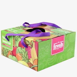 苹果包装盒橘子水果礼品箱高清图片