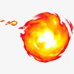 漂亮星球卡通燃烧的火苗火球插画高清图片