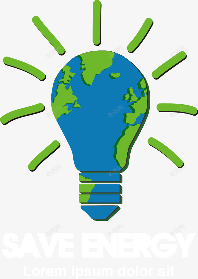电灯泡与地球png免抠素材_新图网 https://ixintu.com 地球 环保 生态环保 电灯泡 绿色环保 能源保护 节能环保