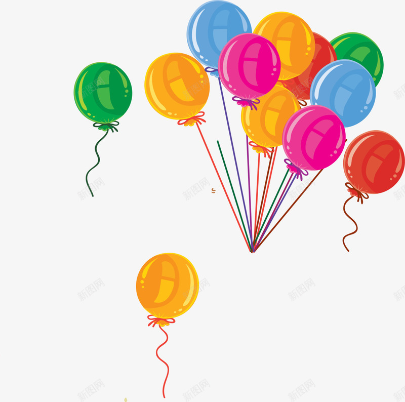 彩色闪耀漂浮气球png免抠素材_新图网 https://ixintu.com 6月1号 儿童节 六一节 彩色气球 漂浮气球 玩耍 童趣 装饰气球