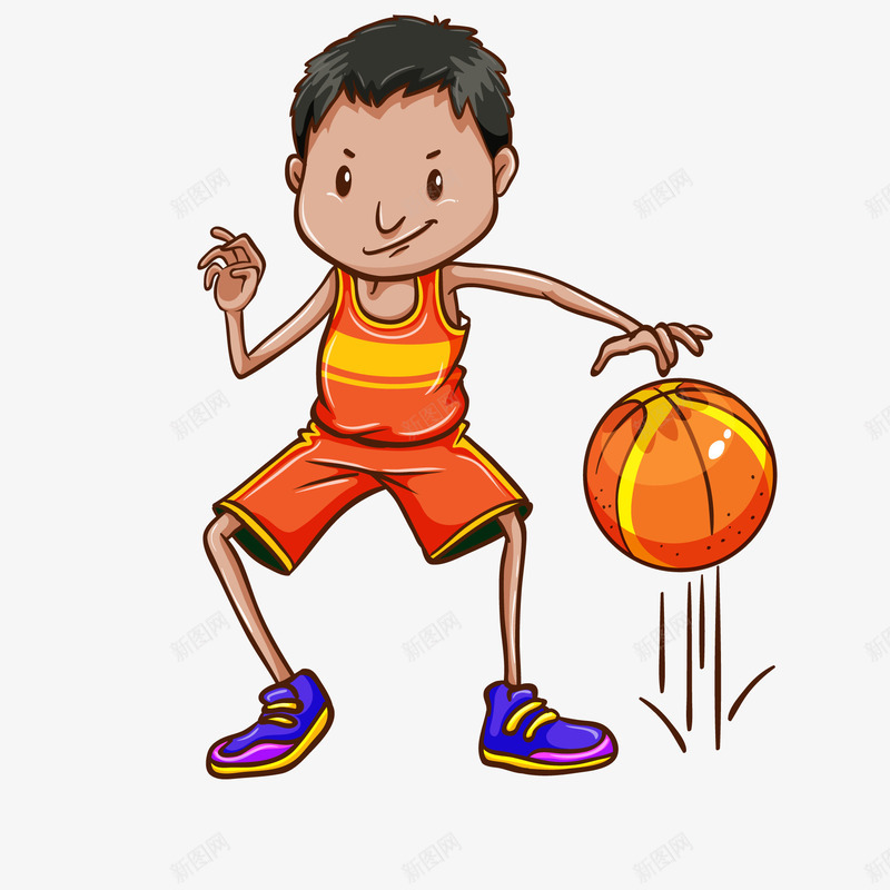 打篮球的运动员矢量图ai免抠素材_新图网 https://ixintu.com 人物 卡通 比赛 男孩 篮球 运动 锻炼 矢量图