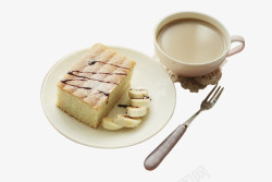 小吃奶茶组合奶茶蛋糕下午茶高清图片