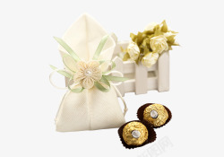 喜糖包浪漫西式婚礼白色喜糖包巧克力高清图片