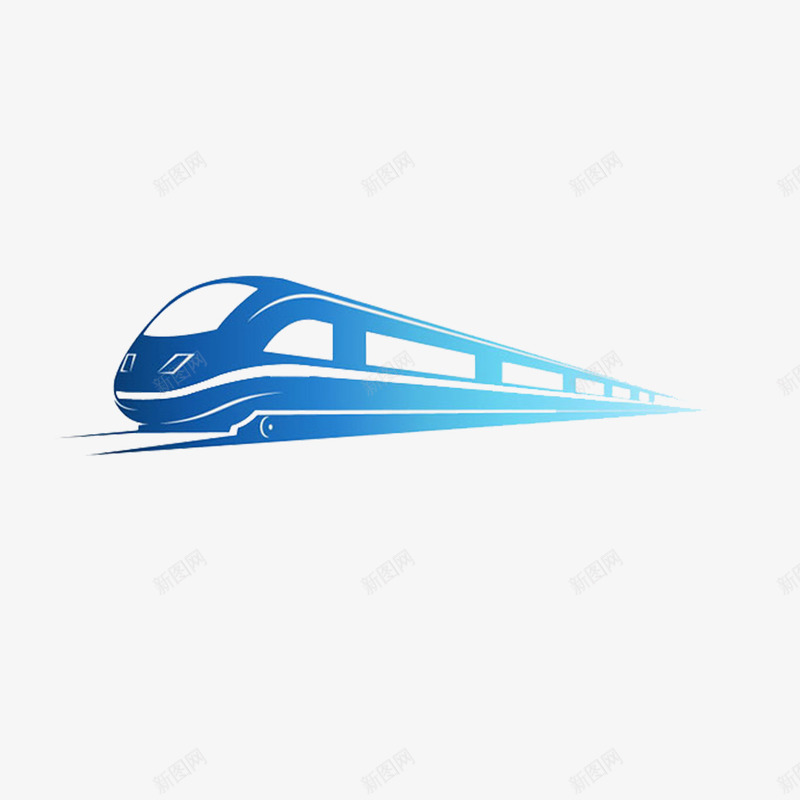 高铁简约png免抠素材_新图网 https://ixintu.com 和谐号 科技感 简约 蓝色 高铁矢量图