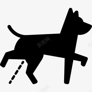 狗撒尿图标图标