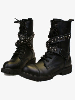 马丁靴素材黑色马丁靴高清图片