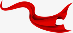 红色创意电商漂浮丝带素材