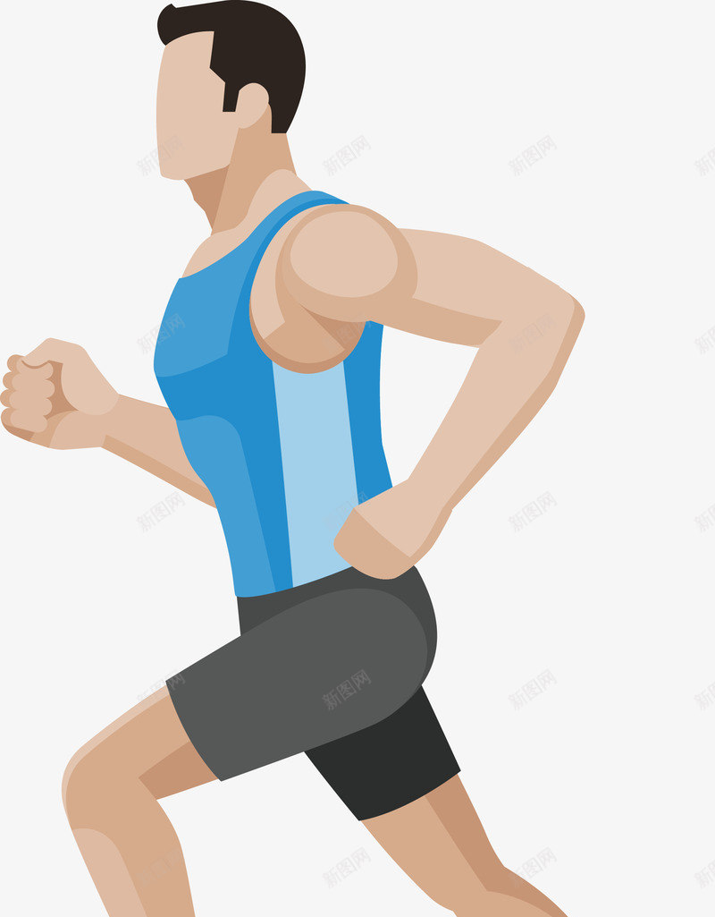 卡通奔跑的男人png免抠素材_新图网 https://ixintu.com png图形 人 健身 健身图 男人 肌肉 运动 锻炼 锻炼的男人