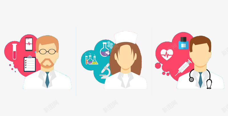 卡通护士节png免抠素材_新图网 https://ixintu.com 医生 护士 护士帽 护士节 高清免扣素材