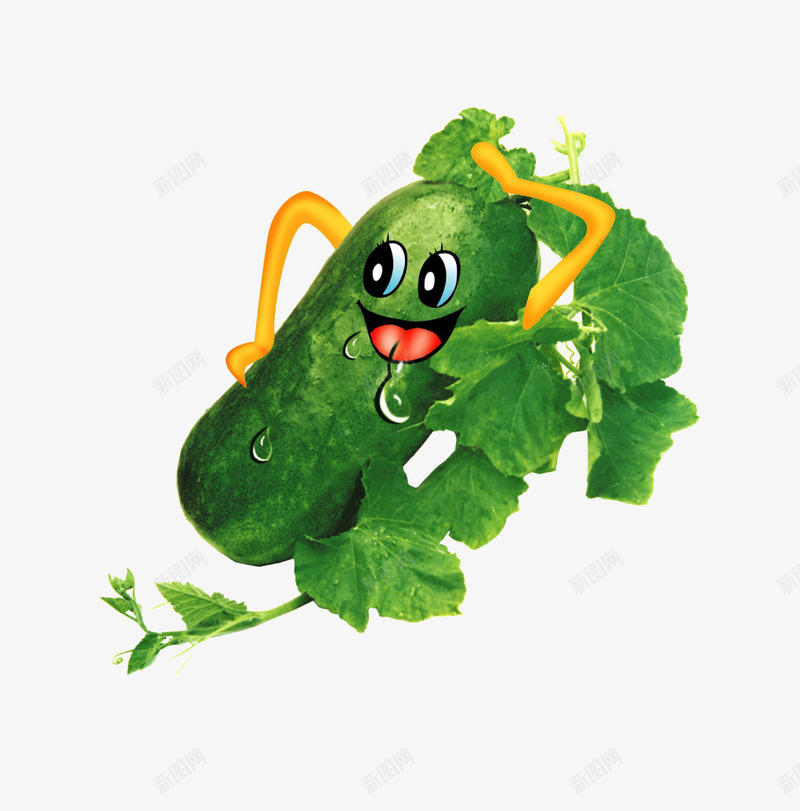 卡通冬瓜png免抠素材_新图网 https://ixintu.com 冬瓜 卡通 新鲜的冬瓜图片 绿色 蔬菜
