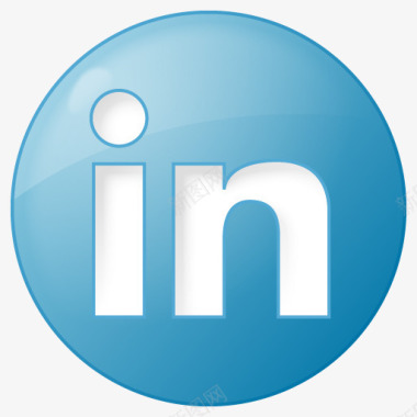 社会LinkedIn按钮蓝色社会书签图标图标