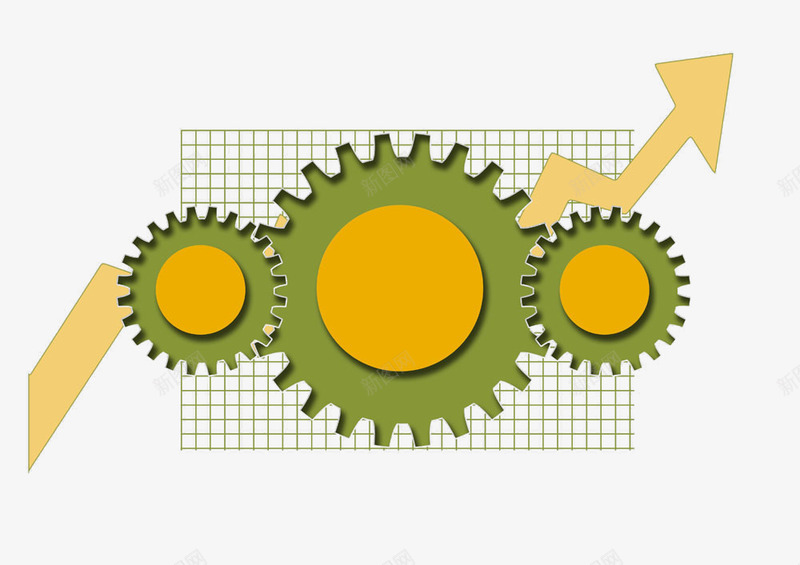 业绩表元素png免抠素材_新图网 https://ixintu.com 上升 网格 设置标志