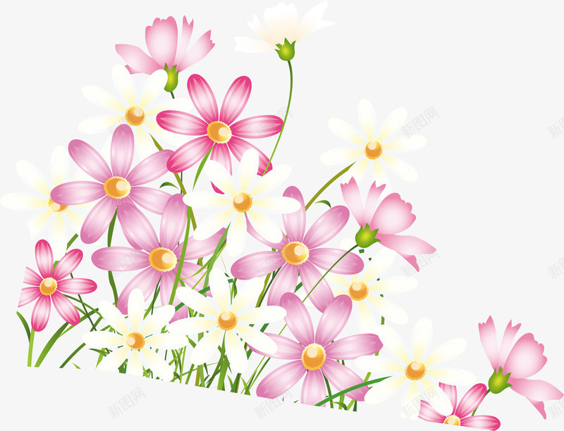 粉色简约美丽花朵创意png免抠素材_新图网 https://ixintu.com 创意 简约 粉色 美丽 花朵