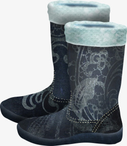 冬天蒙古靴子素材