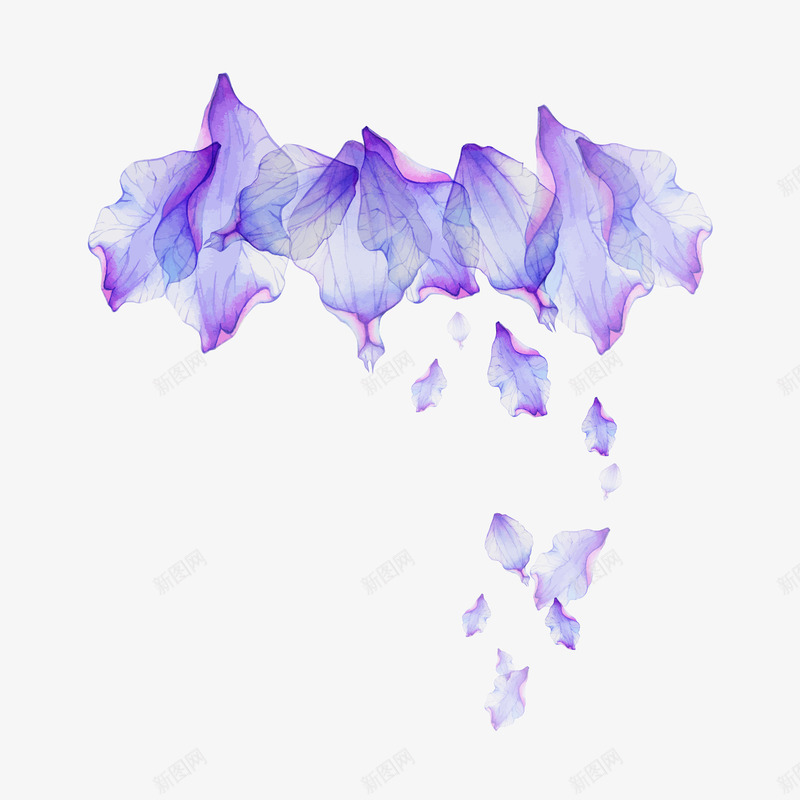 漂浮紫色花瓣png免抠素材_新图网 https://ixintu.com 漂浮 花瓣