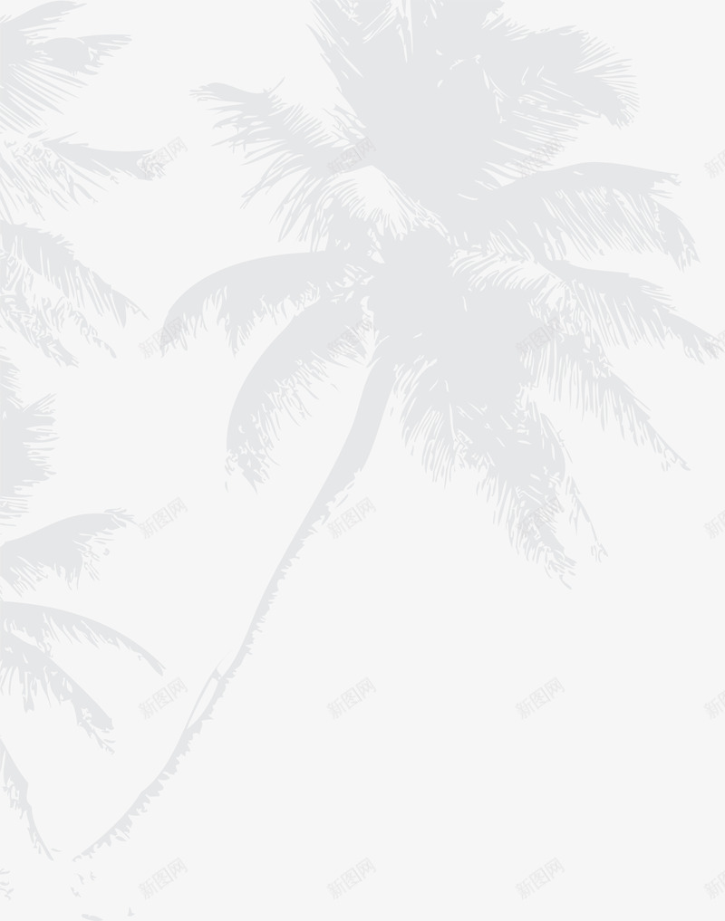 灰色椰树植物png免抠素材_新图网 https://ixintu.com 免抠PNG 树木 植物 椰树 海岛 灰色 装饰图案