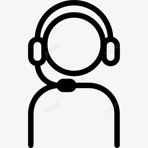 电话耳机与麦克风图标png_新图网 https://ixintu.com 人工作 坚持的人 客户服务 工人 帮助 支持