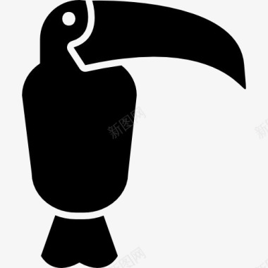 巨嘴鸟的热带鸟图标图标