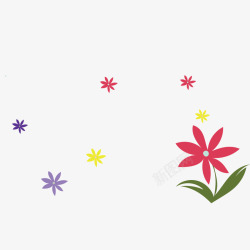 漂浮的花朵素材