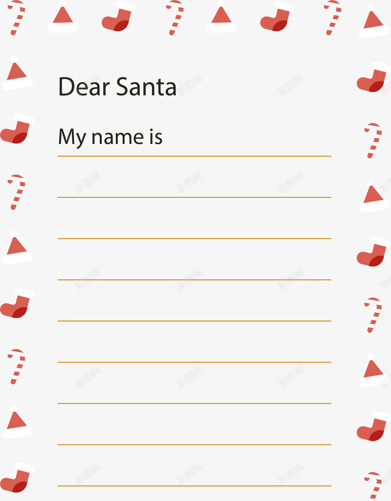 红色圣诞边框png免抠素材_新图网 https://ixintu.com 圣诞信纸 圣诞帽 圣诞节 圣诞袜 圣诞边框 矢量png