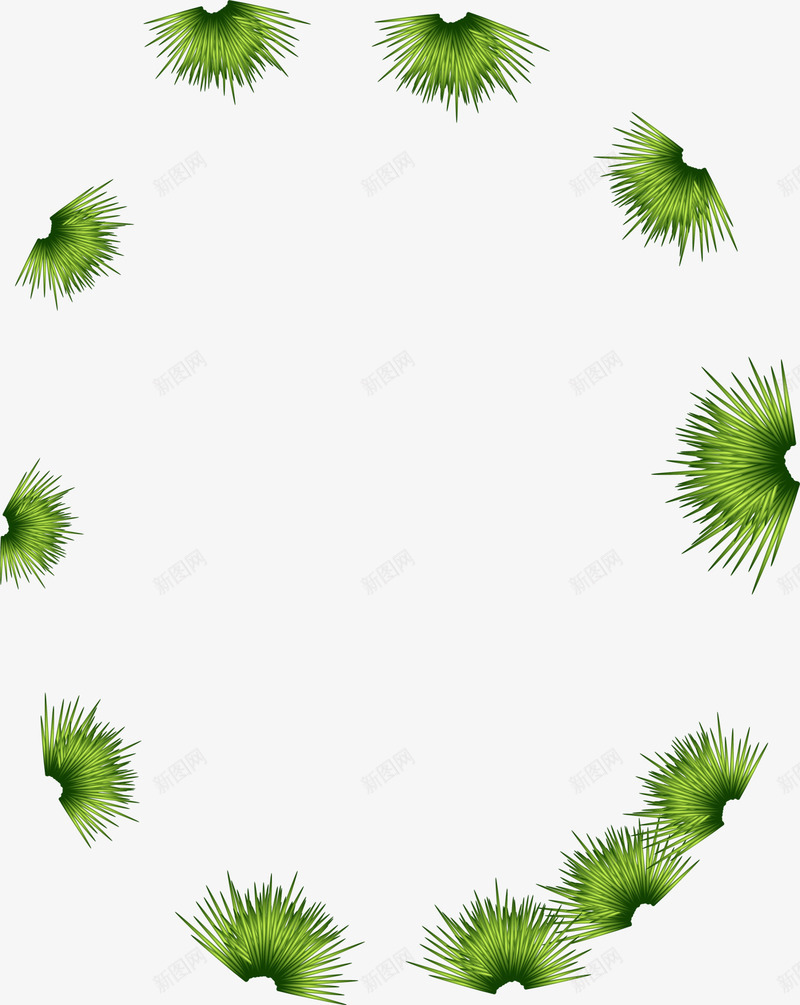 绿色植物框架png免抠素材_新图网 https://ixintu.com 植物框架 清新小草 简约框架 绿色植物 草丛框架 边框纹理