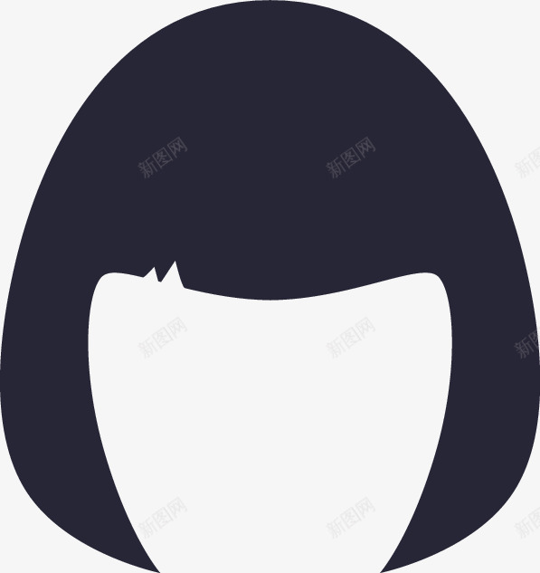 女生头型头型图标png_新图网 https://ixintu.com 女生头型头型