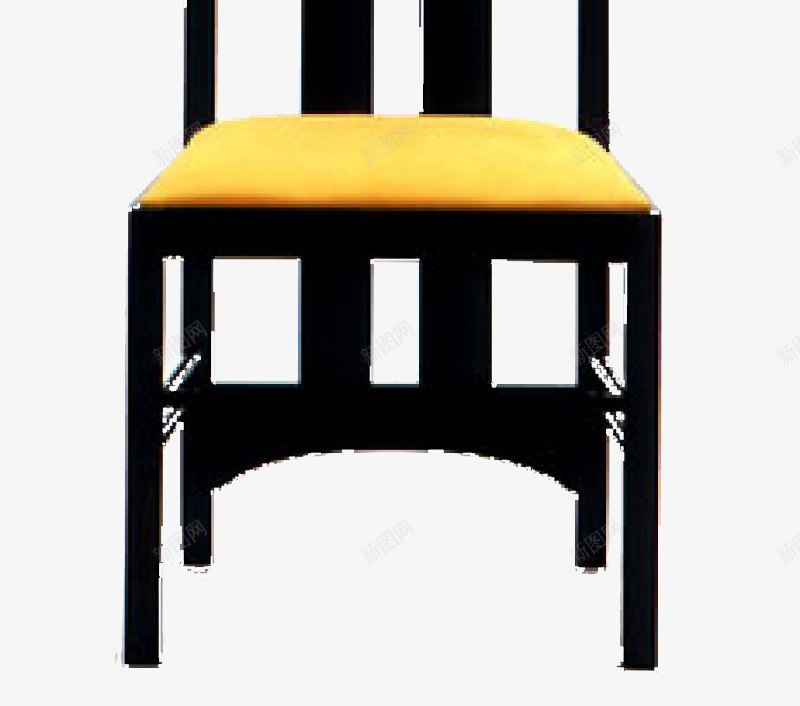 黑色装饰中式椅图标png_新图网 https://ixintu.com 中式 免抠椅子 素材 黑色