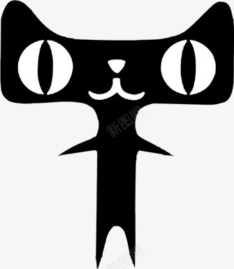 黑色天猫标志创意元素小图标png_新图网 https://ixintu.com 元素 创意 图标 标志 黑色