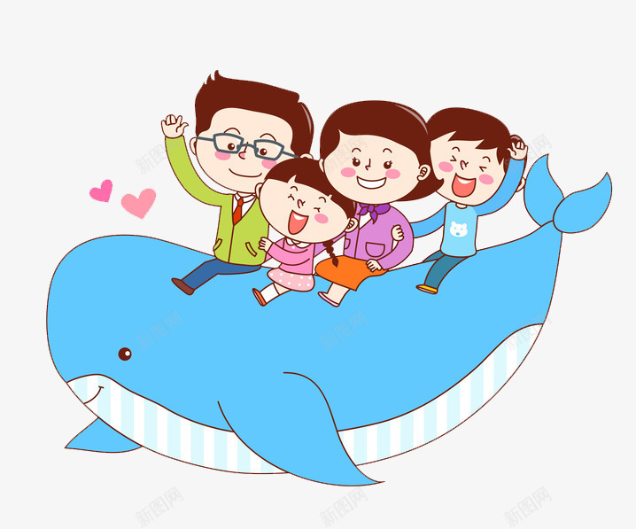 坐在海豚上的一家人png免抠素材_新图网 https://ixintu.com 一家人 一家人手绘 亲人 儿女双全 四口之家 家人 家庭 幸福 情亲 海豚 温暖 温馨 融洽 血缘