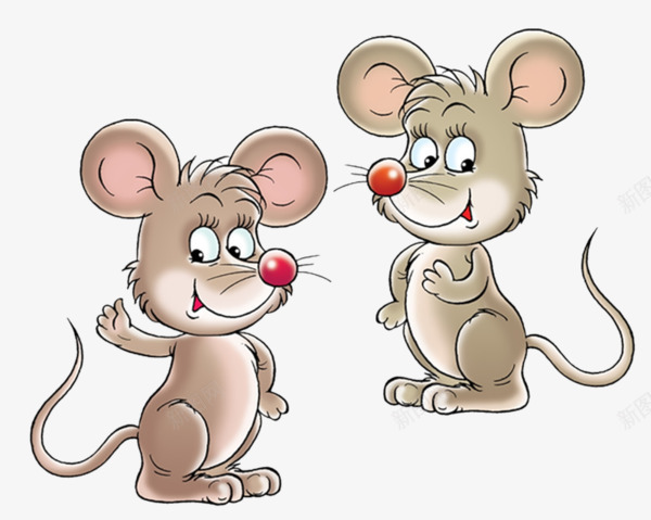 两只卡通老鼠png免抠素材_新图网 https://ixintu.com 卡通 卡通老鼠 老鼠 老鼠卡通