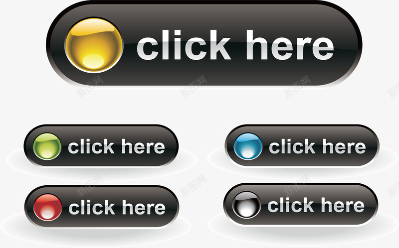灰黑色点击按钮png免抠素材_新图网 https://ixintu.com UI设计 按钮 灰色按钮 点击按钮 矢量png 网页按钮