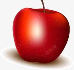 红色简约苹果素材