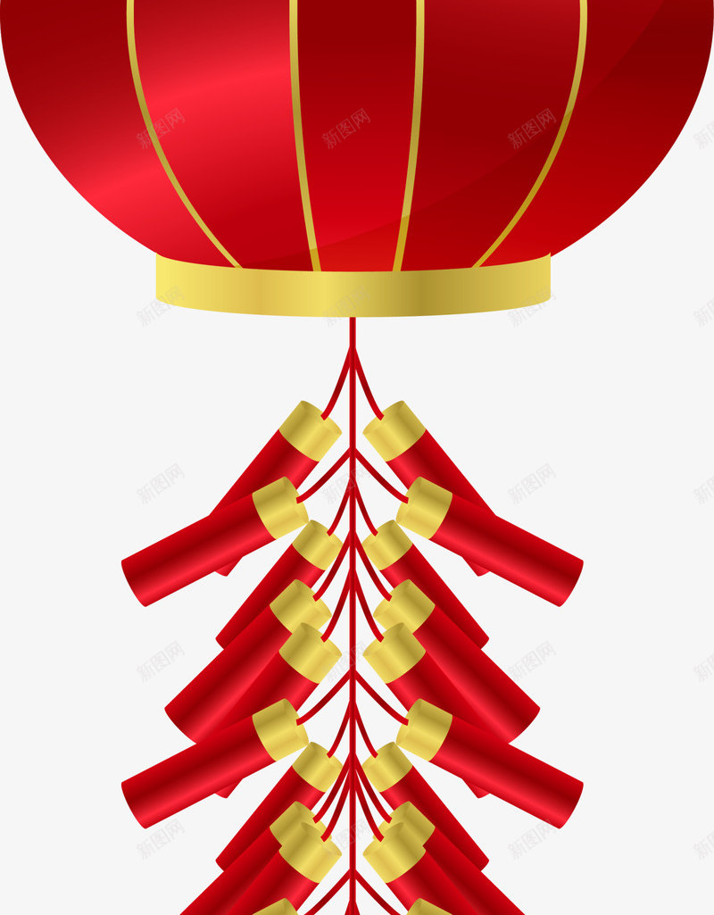 春节红色灯笼挂饰png免抠素材_新图网 https://ixintu.com 中国风 喜庆 春节灯笼 灯笼挂饰 红色中国结 红色灯笼
