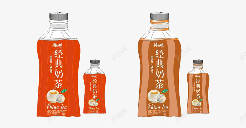 康师傅经典奶茶png免抠素材_新图网 https://ixintu.com 产品手绘 塑料瓶 奶茶饮品 康师傅奶茶 水彩奶茶 水彩手绘