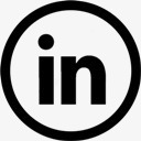 圆LinkedIn社会社交网站图标图标