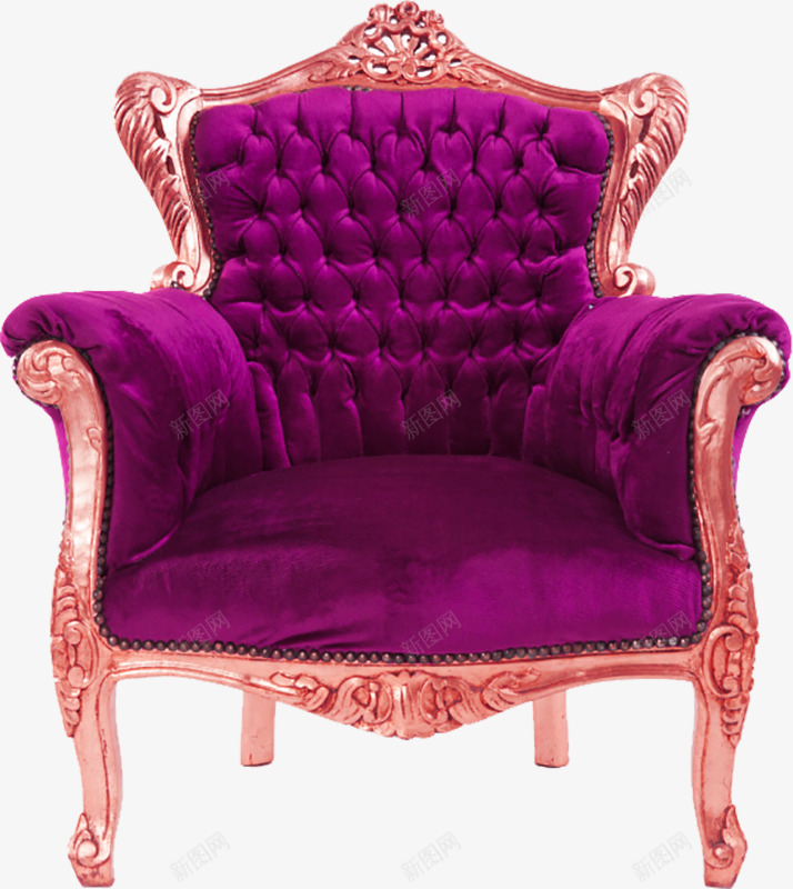 紫色欧式椅子png免抠素材_新图网 https://ixintu.com 家具 椅子 紫色 装饰