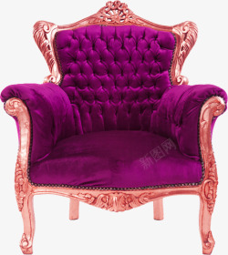 紫色欧式椅子素材