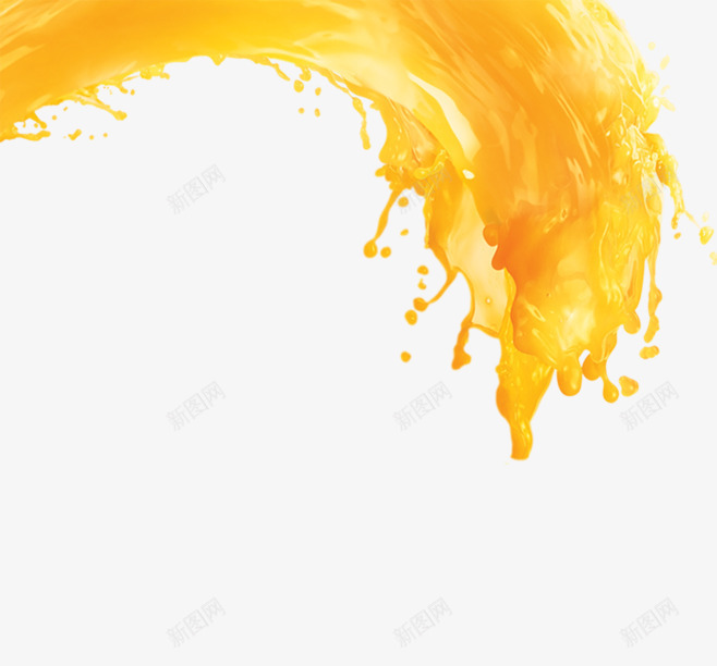 黄色漂浮水状彩带png免抠素材_新图网 https://ixintu.com 修饰元素 漂浮彩带 色彩搭配