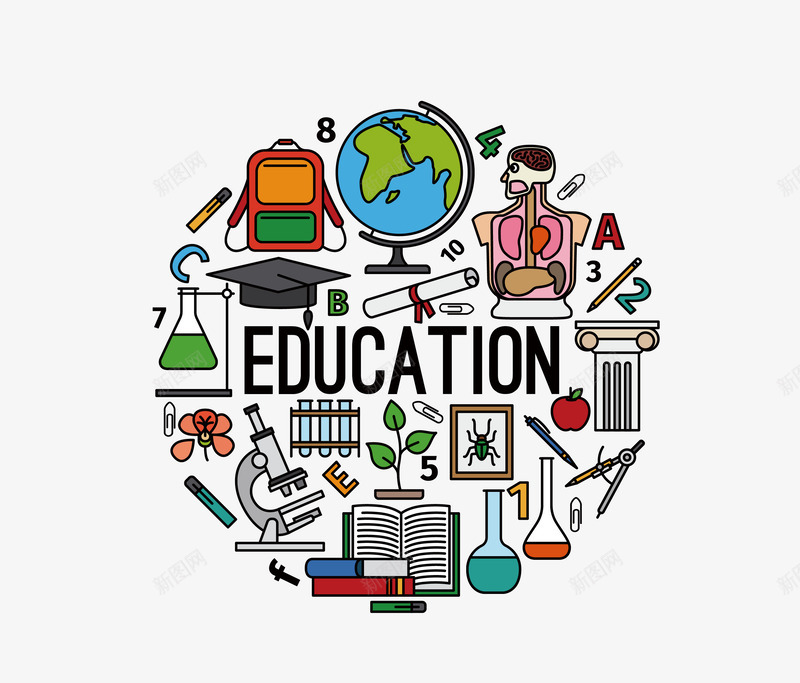 卡通EDUCATIONpng免抠素材_新图网 https://ixintu.com EDUCATION 卡通EDUCATION图片 教学用品 矢量EDUCATION