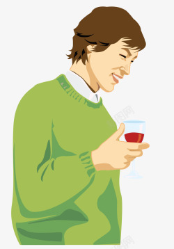 男人喝果汁端着红酒杯的男人高清图片