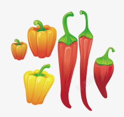 育种育种辣椒和红辣椒矢量图高清图片