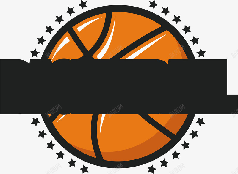 创意篮球贴纸矢量图ai免抠素材_新图网 https://ixintu.com 健康 健身 篮球 篮球标签 篮球设计 运动 矢量图