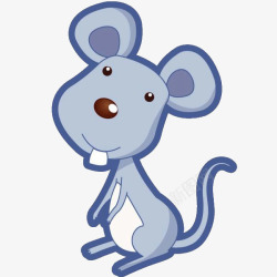 动漫鼠手绘卡通灰色小老鼠高清图片