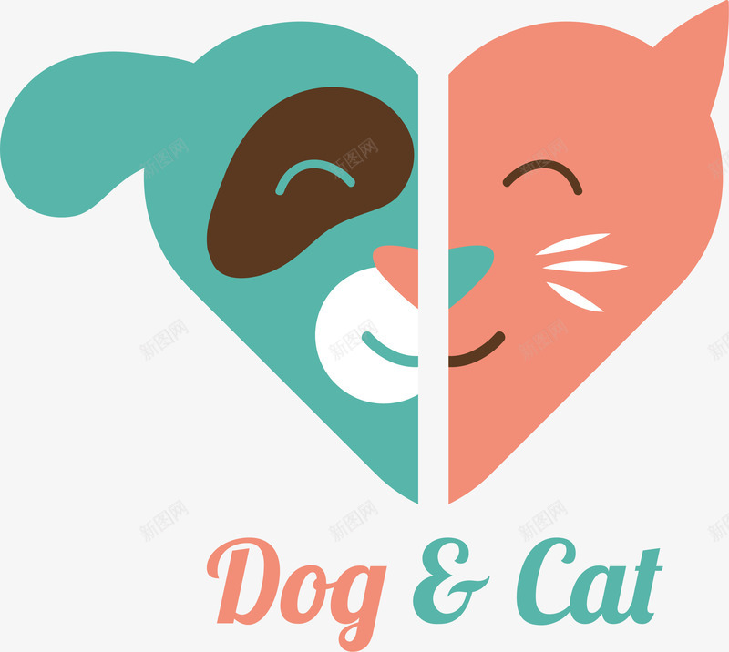 卡通可爱宠物标签png免抠素材_新图网 https://ixintu.com 卡通 可爱 宠物标签 猫狗 矢量图案 装饰