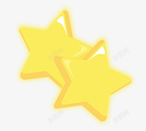 星星png免抠素材_新图网 https://ixintu.com 两颗星星 五角星 星星 星星飘浮 黄色星星