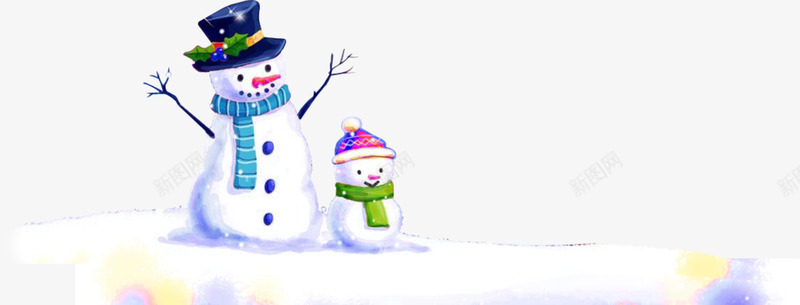 雪地上的雪人png免抠素材_新图网 https://ixintu.com 2017 圣诞 堆雪人 雪人 雪地