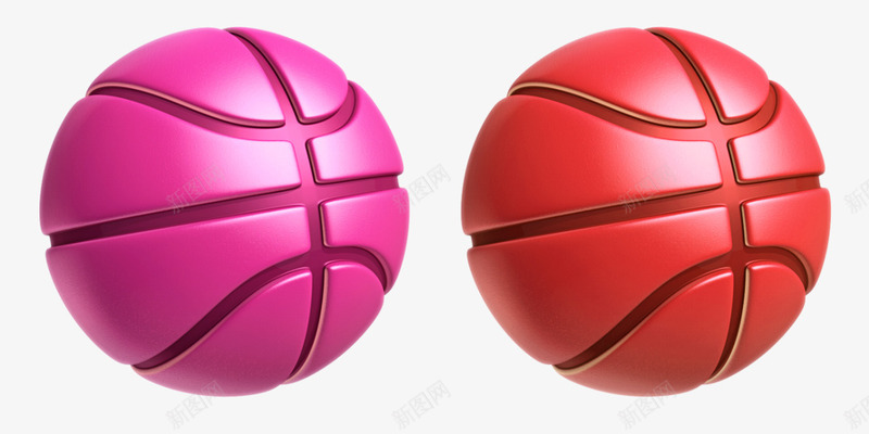 球形图案png免抠素材_新图网 https://ixintu.com 橙色 球形 篮球 粉色