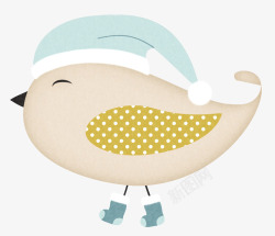 带围脖的小鸟带圣诞帽的愤怒的小鸟高清图片